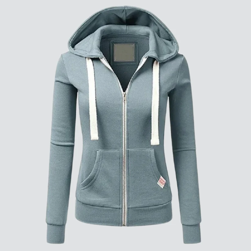 Damen Wollzugkordel Zip Hoodie Für Komfort Und Stil