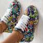 Fudus | stylische Frauen Sneakers mit Graffiti Druck