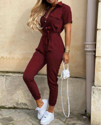 Jumpsuit Retro Stilvoll Ultimativer Tragekomfort