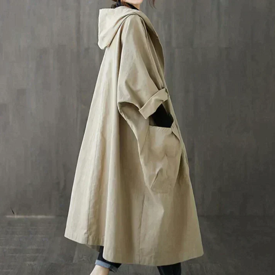 Damen Oversized Trenchcoat Bequem Für Jeden Tag