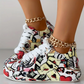 Fudus | stylische Frauen Sneakers mit Graffiti Druck