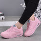 Fudus | Sneaker Damen Mode Sneakers Blau Weiß Rosa Außen Wandern Jogging Schuhe
