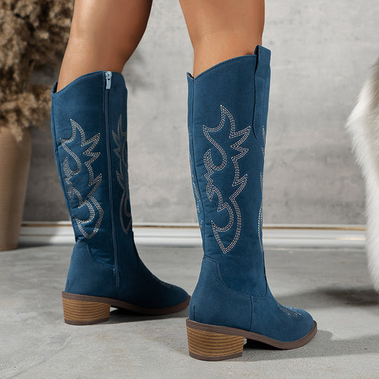 Damen Bestickte Western Cowboy Boots mit Stil