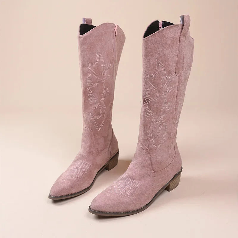 Damen Bestickte Western Cowboy Boots mit Stil
