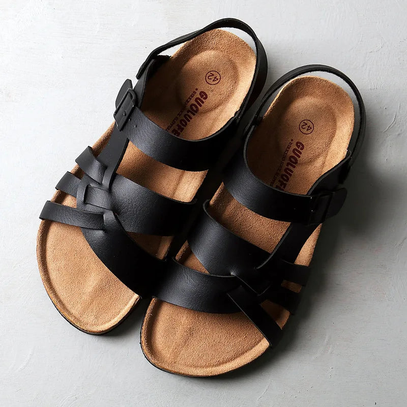 Sandalen Damen Leder Zeitlos Komfort