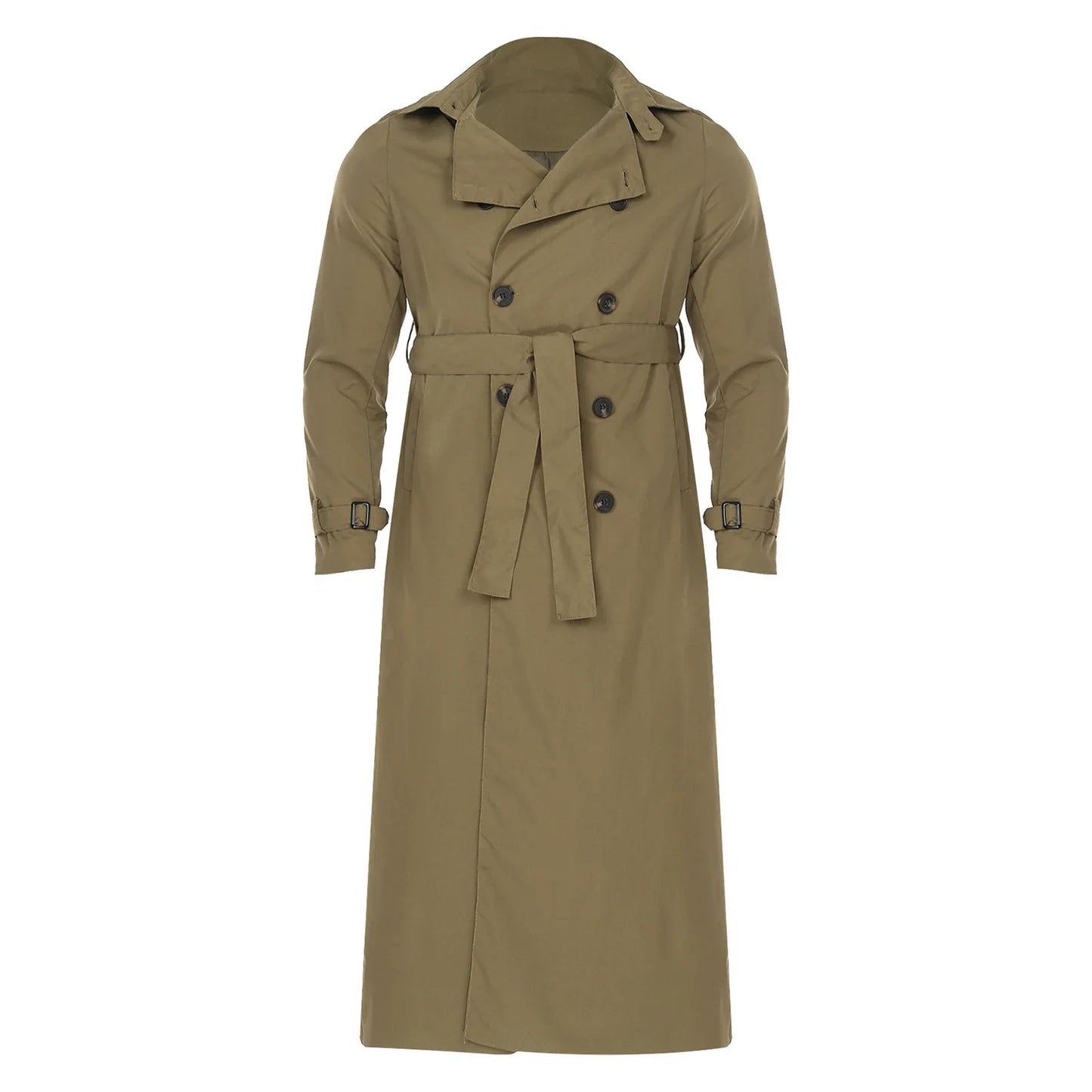 Fudus | Zweireihiger Herren Trenchcoat Mit Gürtel