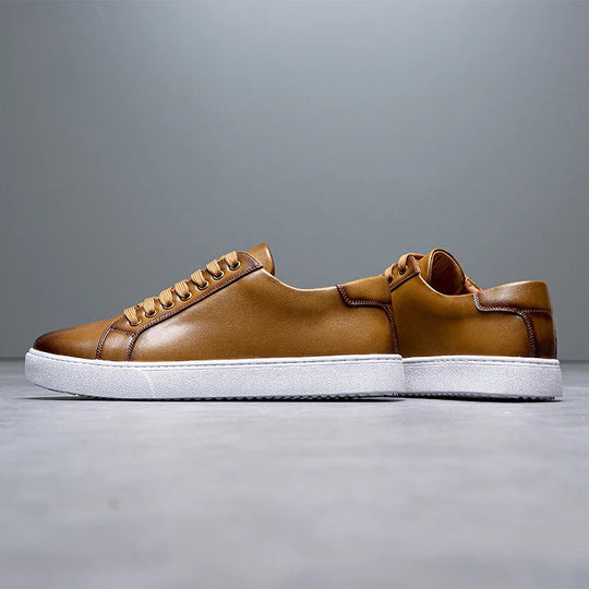 Herren Sneaker Leder Elegant Bequem