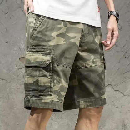 Herren Cargo Shorts Camouflage Muster Stylisch Luftig Bequem