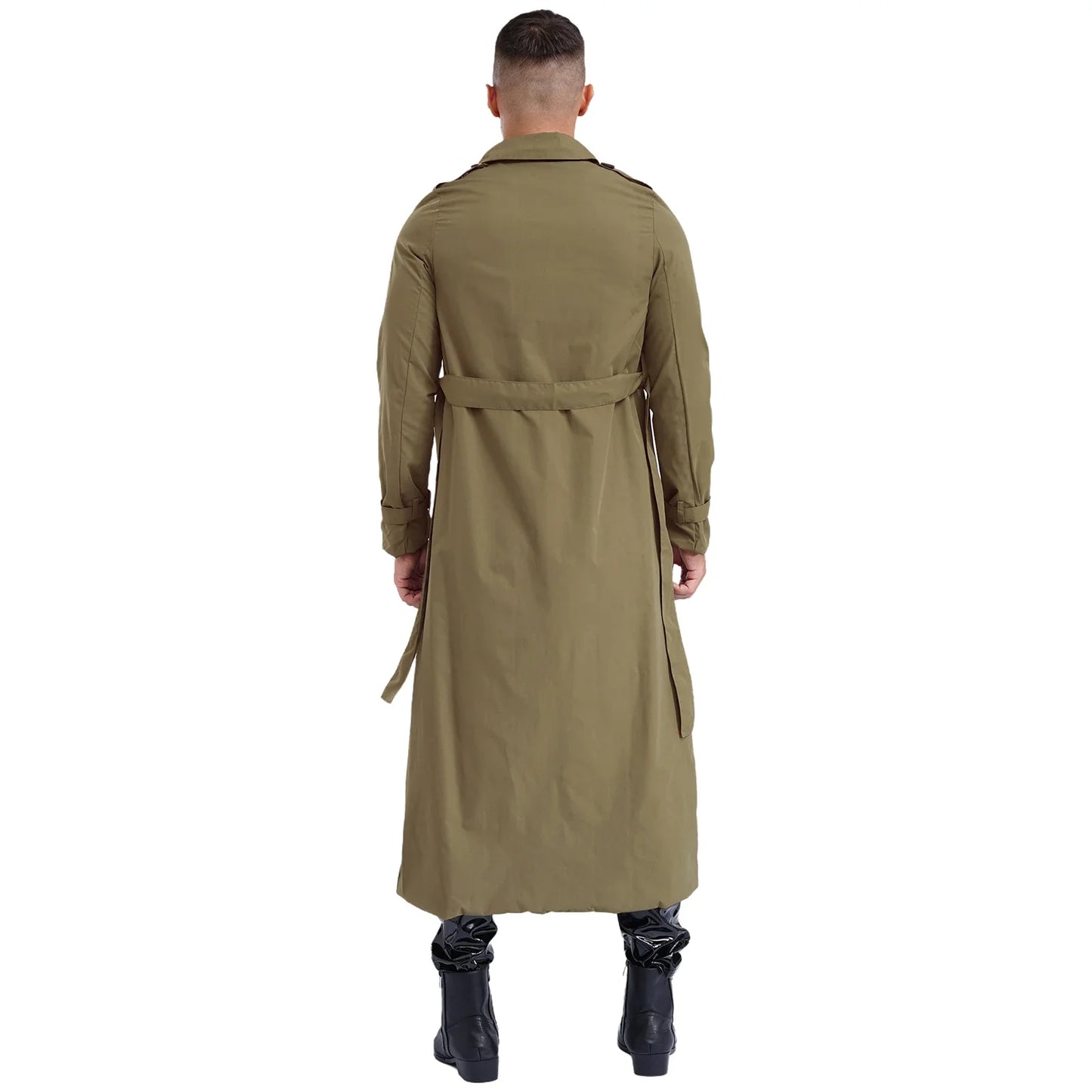 Fudus | Zweireihiger Herren Trenchcoat Mit Gürtel