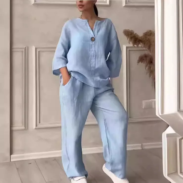 Fudus | Luftiges Baumwoll-Leinen-Set