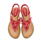 Sandalen Blumenschmuck Flach Offene Zehen Gummi