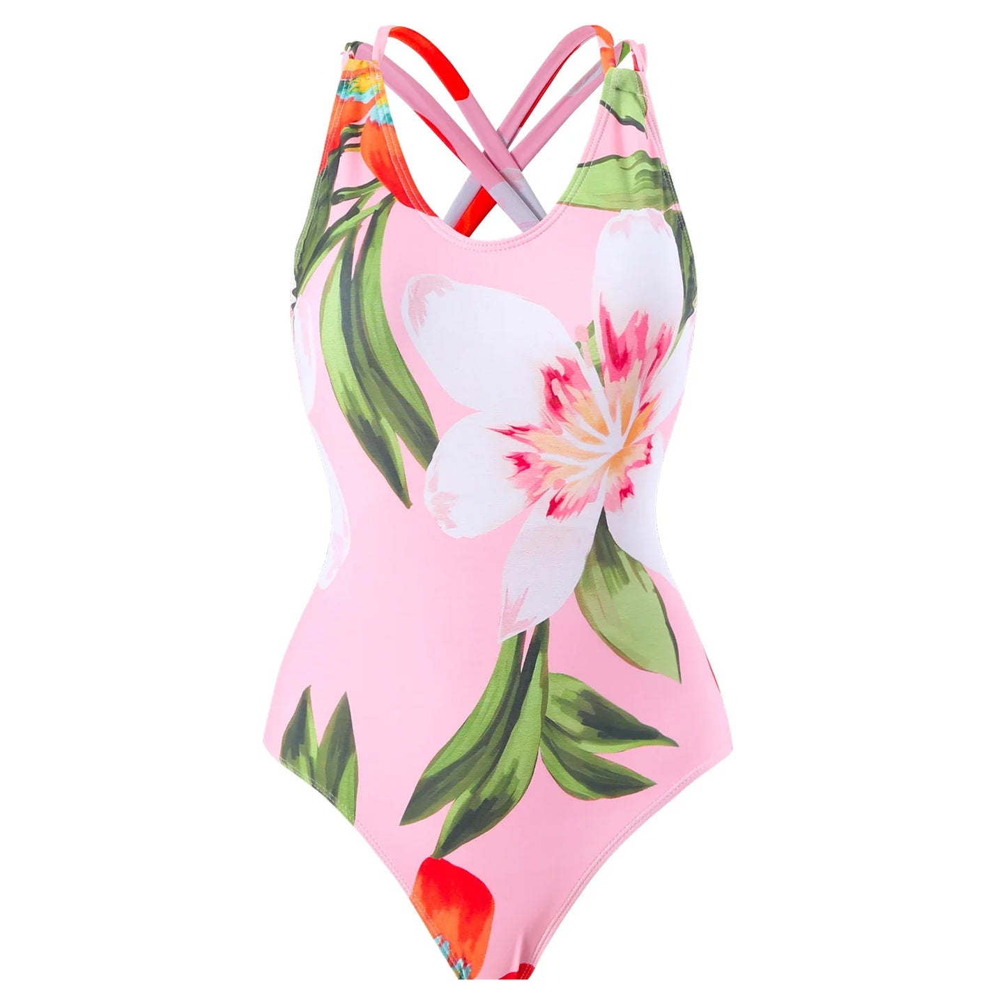 Damen Bikini-Set mit Vintage-Druck - Monokini mit Rock