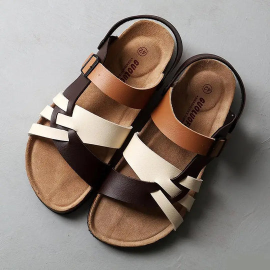 Sandalen Damen Leder Zeitlos Komfort