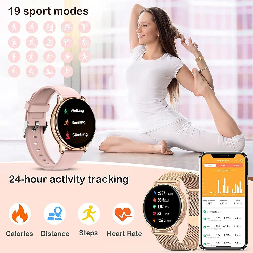 Damen Bluetooth Smartwatch mit Gesprächsfunktion