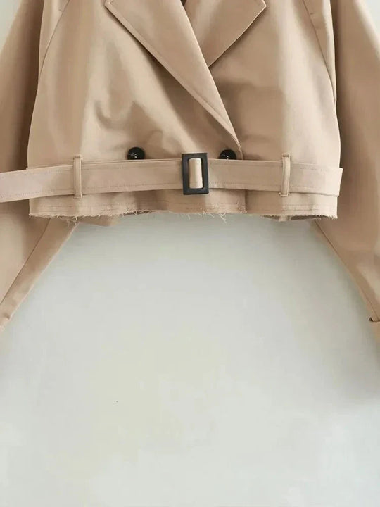 Damen Cropped Trenchcoat