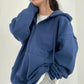 Damen Oversized Hoodie Jacke Bequem Für Alltag