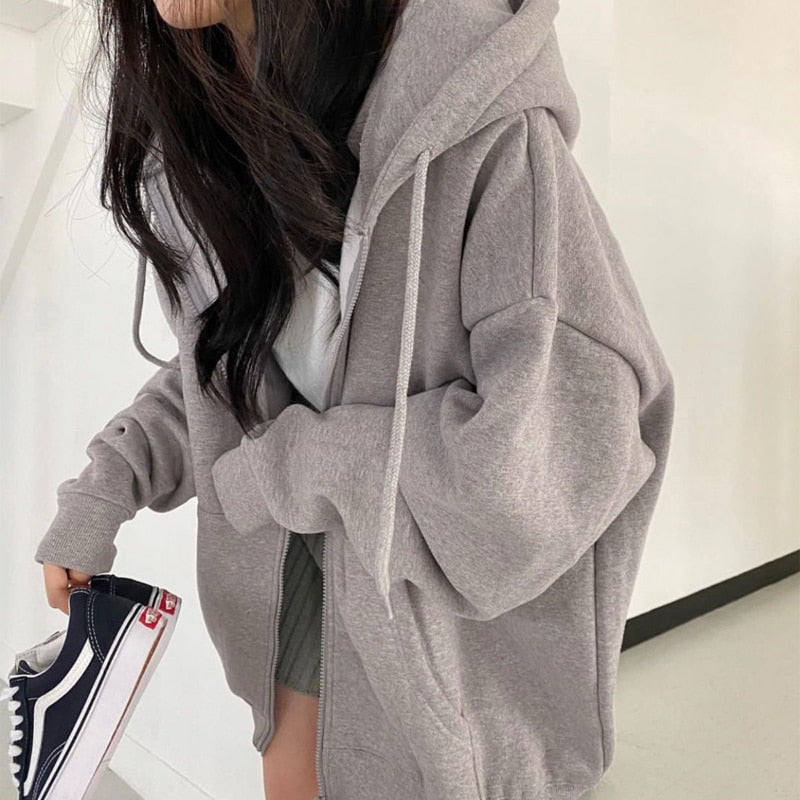Damen Oversized Hoodie Jacke Bequem Für Alltag