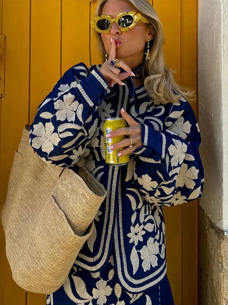 Kurzjacke Retro Boho Damen