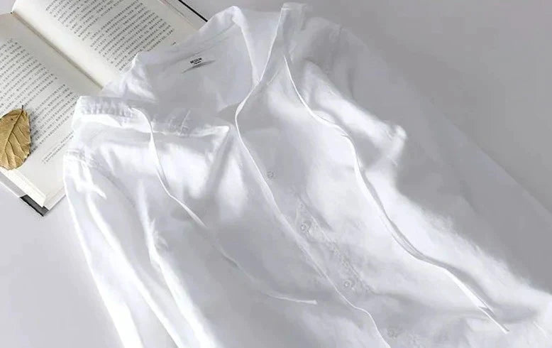 Leinenhemd Lässig Kapuze Leicht Atmungsaktiv