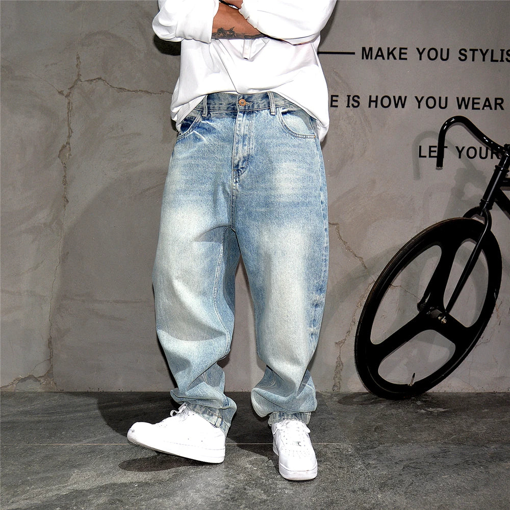 Jeans Herren Baggy Koreanisch Weinlese