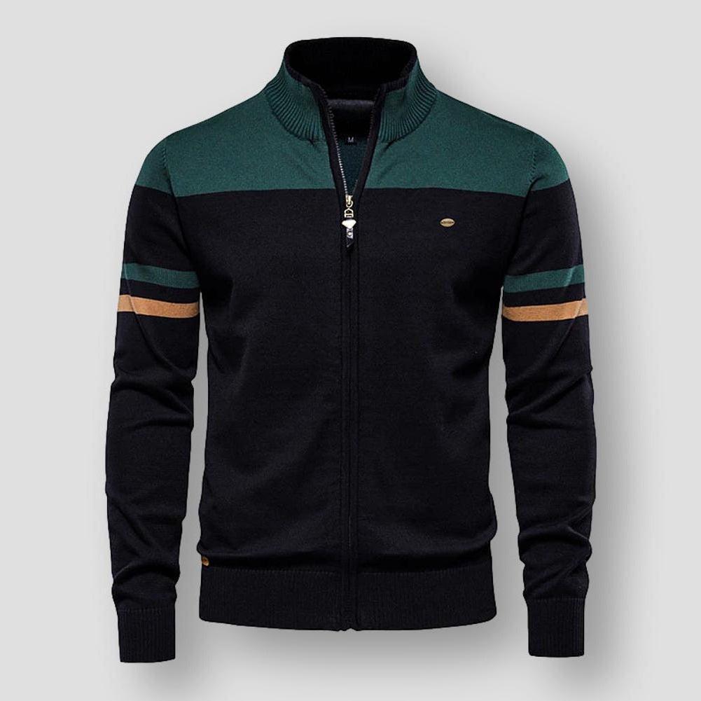 Herren Jacke im Retro Streifen Design