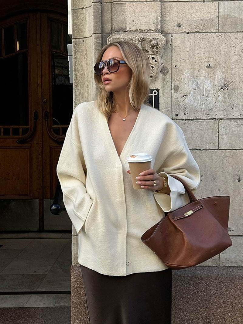 Damen Leder Shopper Tasche