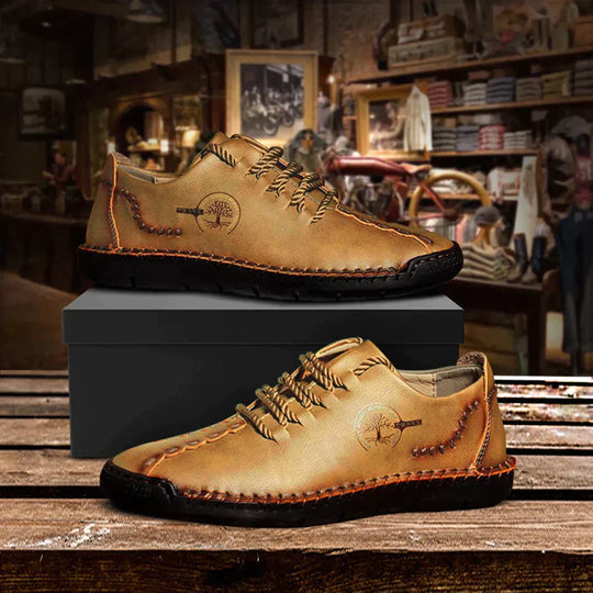 Herren Orthopädischer Lederschuh Elegant Bequem Unterstützend