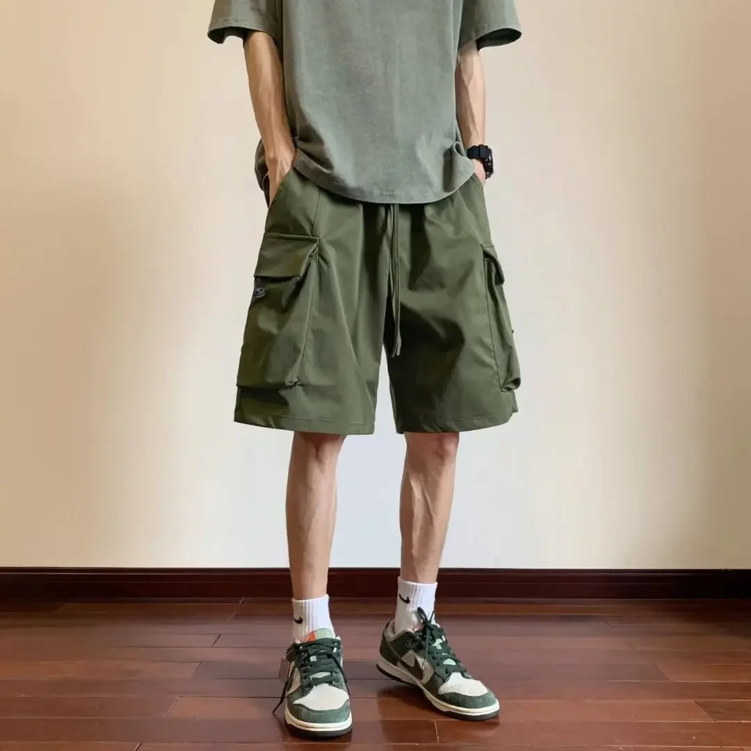 Herren Cargo Shorts mit Knöpfen