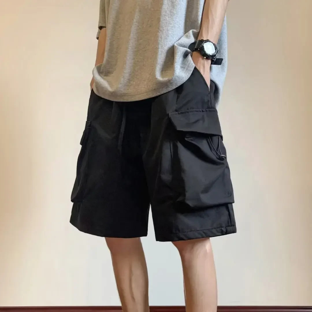 Herren Cargo Shorts mit Knöpfen