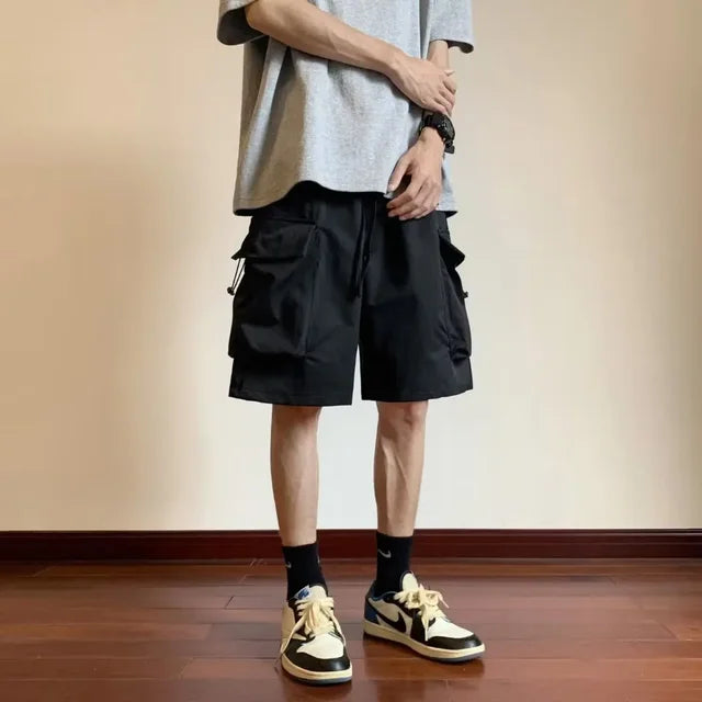 Herren Cargo Shorts mit Knöpfen