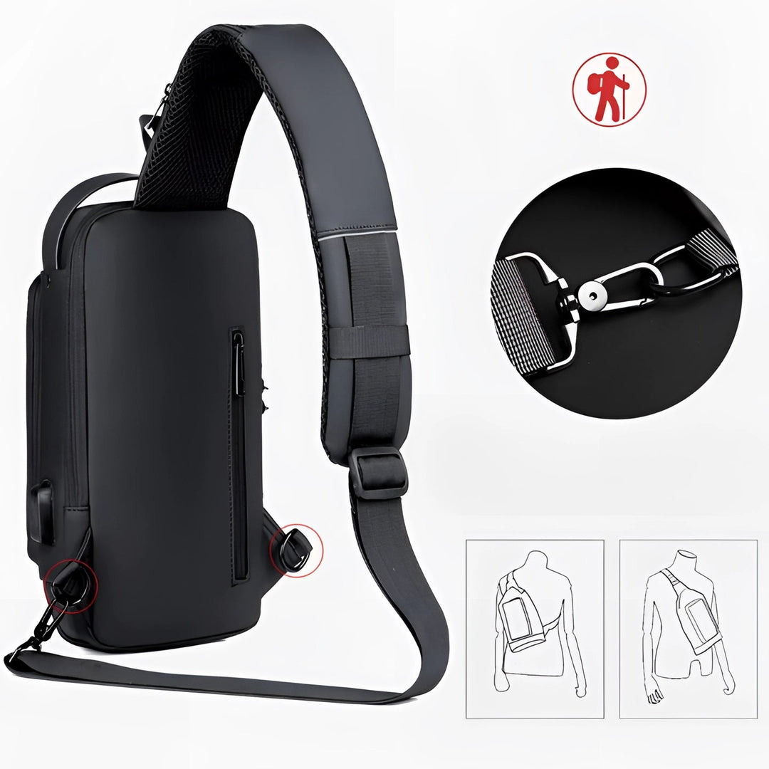 Rucksack USB Diebstahl Herren Wasserdicht Ergonomisch