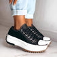 Damen Plattform Sneaker mit Stern