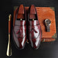Herren Leder Brogue Loafer mit Quasten