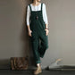 Damen Leinen Latzhose im Vintage Stil