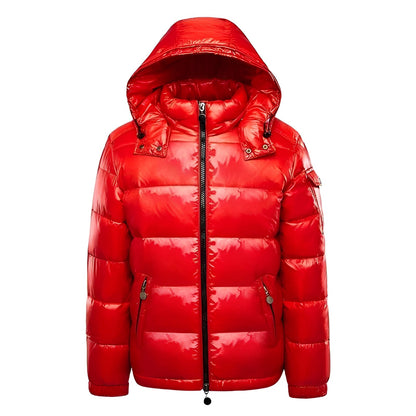Damen Luxus Glänzende Daunenjacke