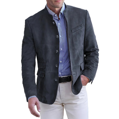 Herren Wildleder Blazer Luxuriöser Herbstmantel