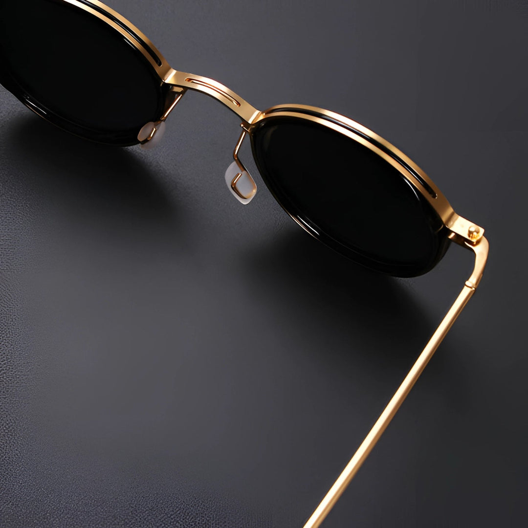 Damen Vintage Sonnenbrille Mit Goldrahmen