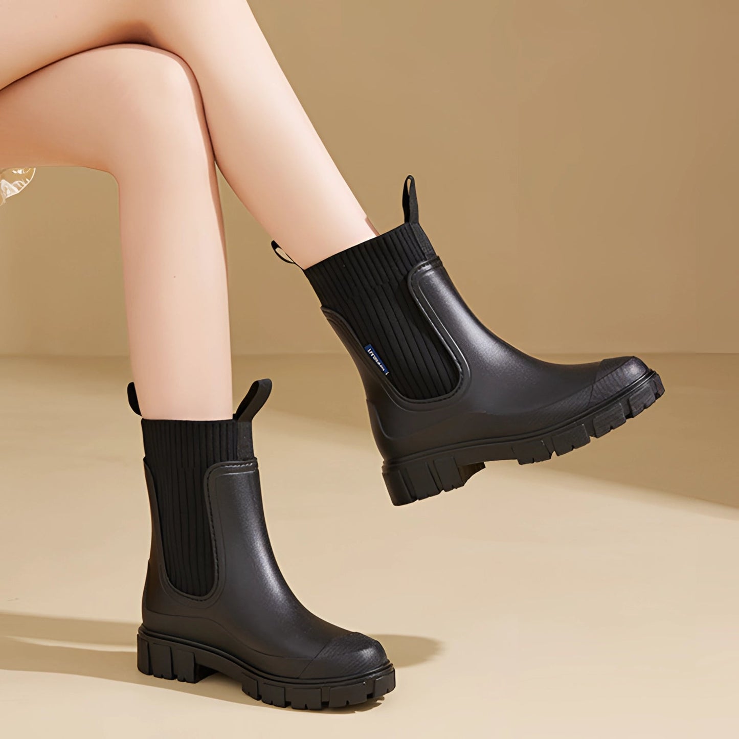Damen Wasserdichte Regenstiefel Mit Rutschfester Sohle