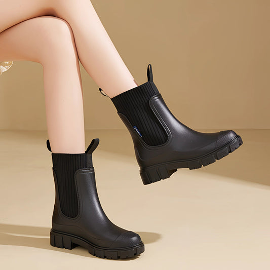 Damen Wasserdichte Regenstiefel Mit Rutschfester Sohle