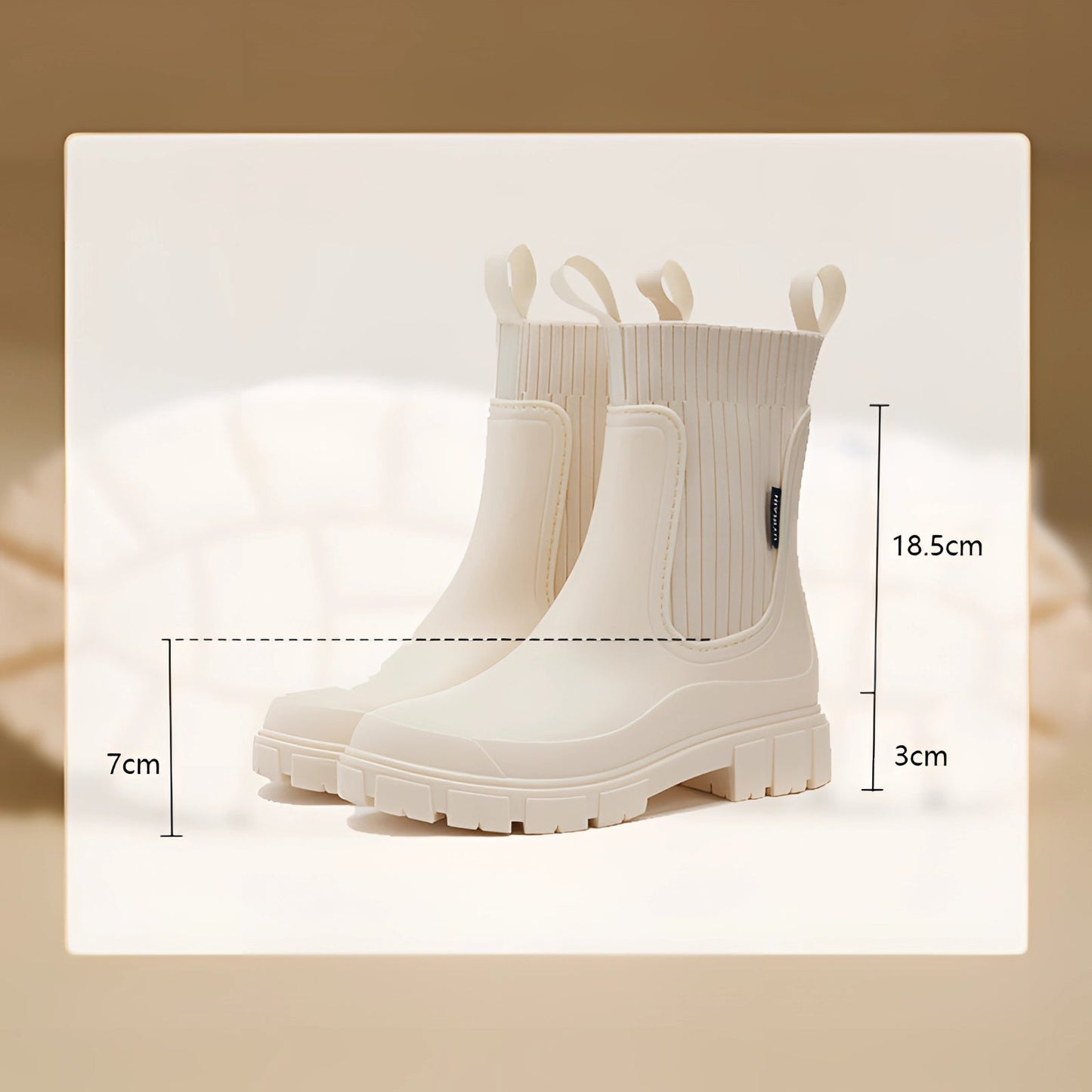 Damen Wasserdichte Regenstiefel Mit Rutschfester Sohle