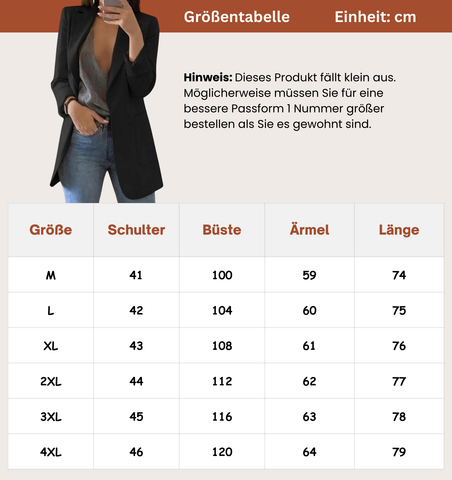 Fudus Blazer - Damen Blazer mit langen Ärmeln und offener Front - Elegantes Outfit für jeden Tag