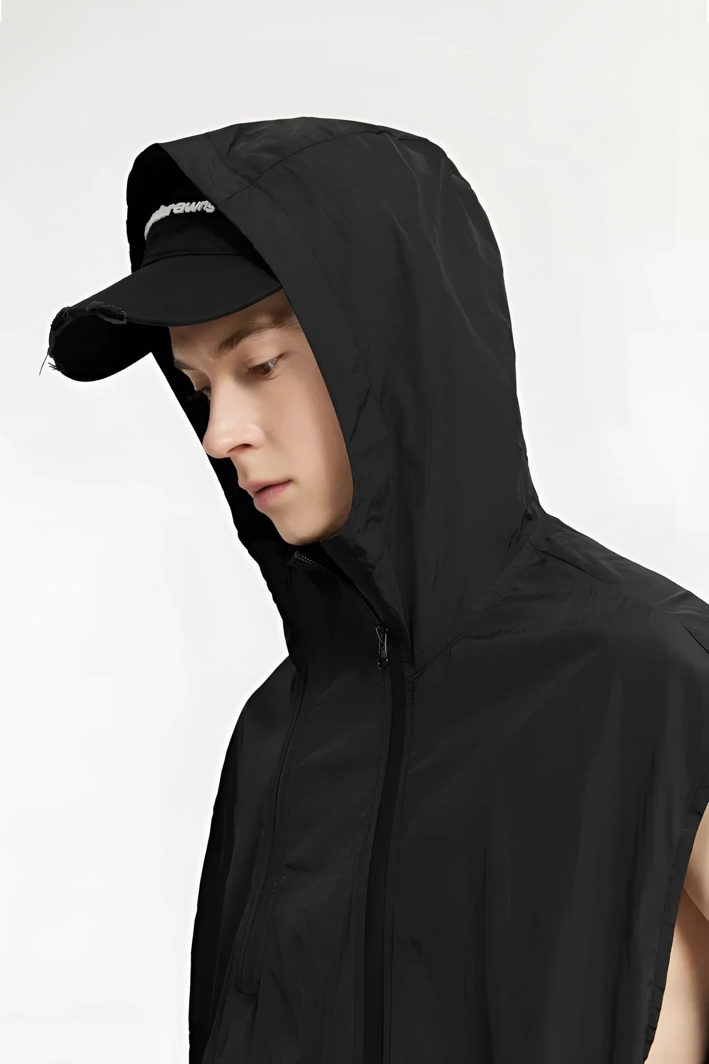 Herren Cargo Rock Schwarz Urban Fashion Kilt Streetwear