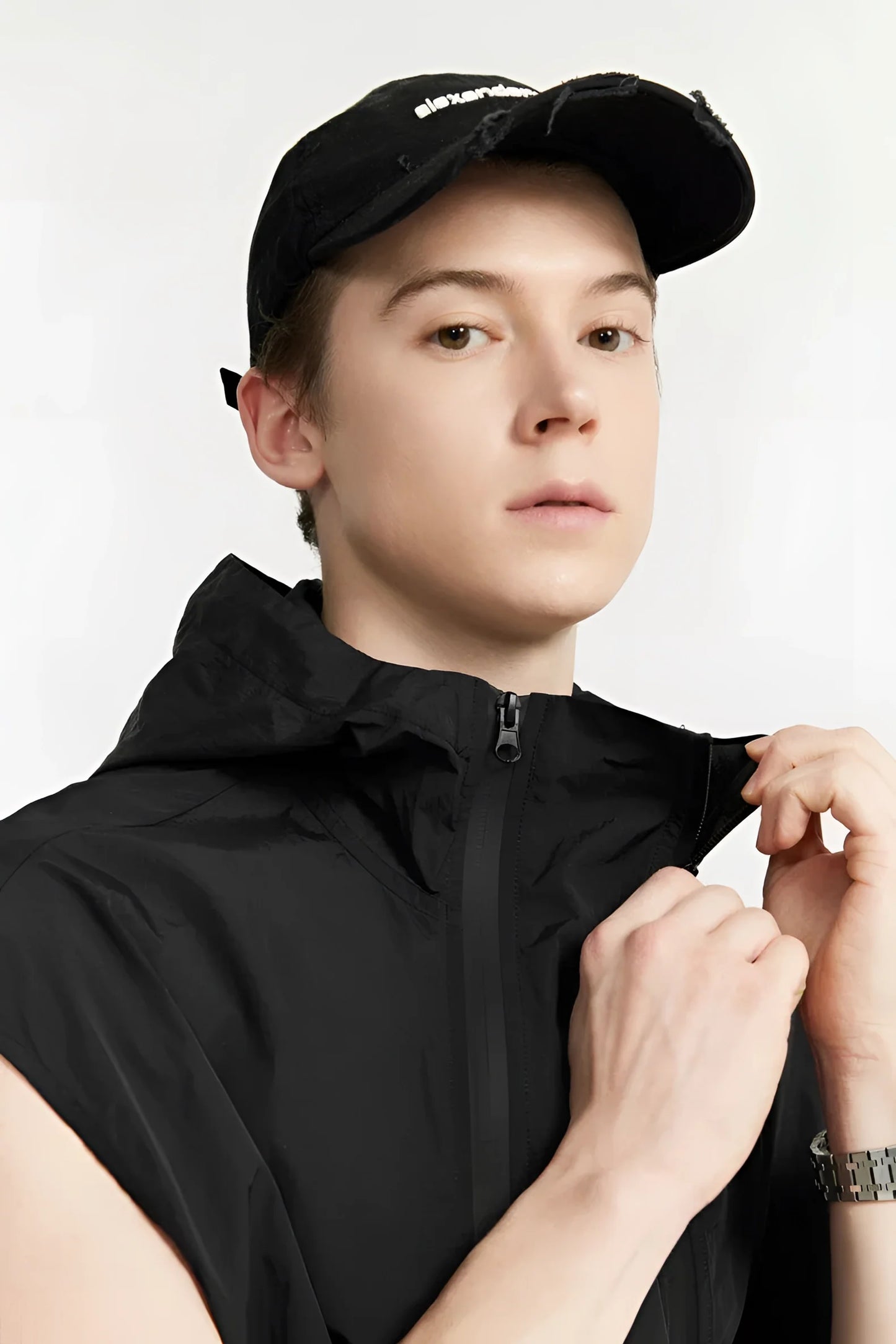 Herren Cargo Rock Schwarz Urban Fashion Kilt Streetwear