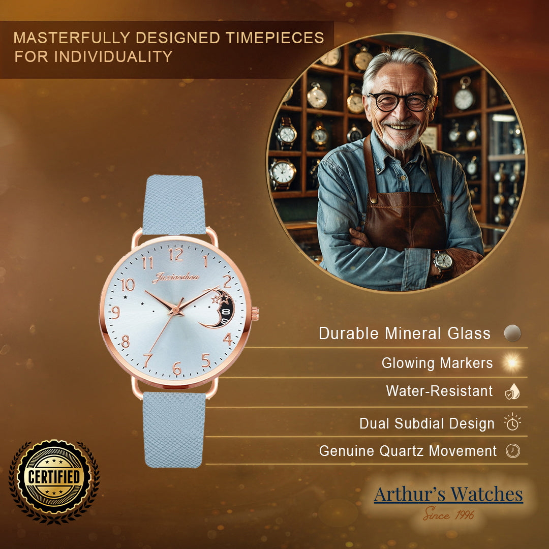 Damen Leichtgewicht Mond Inspirierte Armbanduhr Und Armbänder Satz