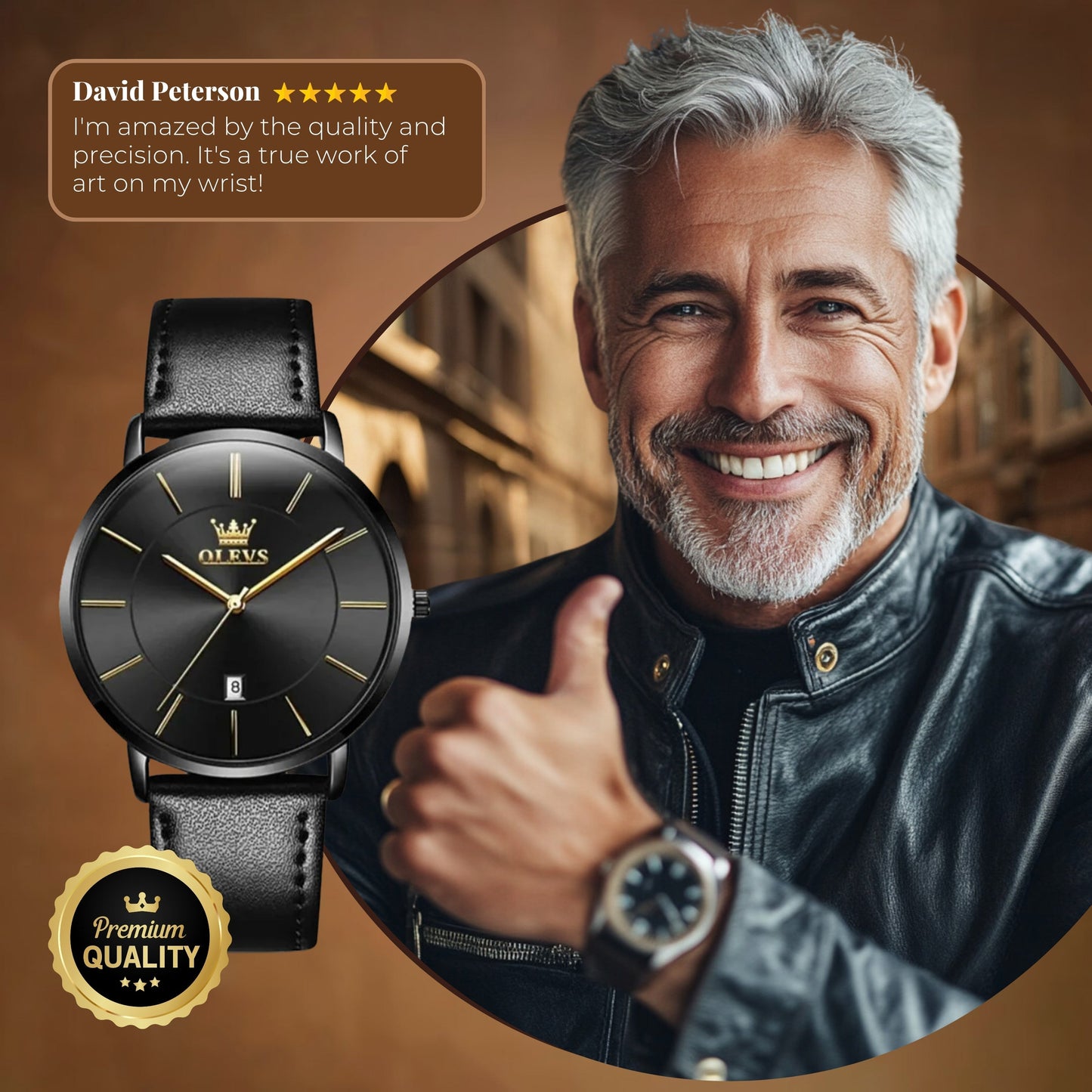 Fudus | Ultra Dünn Minimalistische Armbanduhr