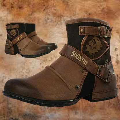 Fudus | Weinlese Stiefeletten Mit Schnallenriemen Und Rutschfester Sohle
