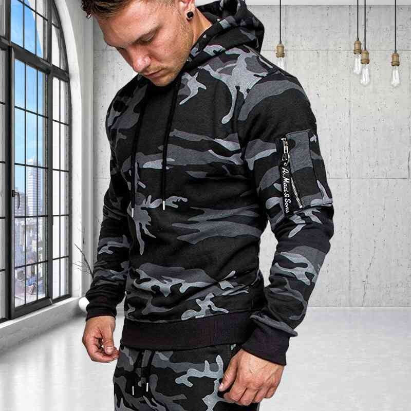 Herren Stylischer Moderner Camouflage Trainingsanzug