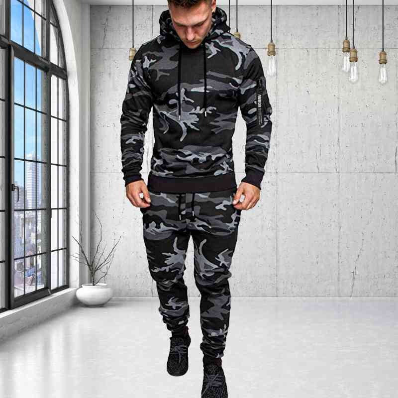 Herren Stylischer Moderner Camouflage Trainingsanzug