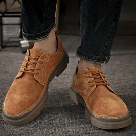 Derby Schuhe Wildleder Gestapelte Sohle Klassisch