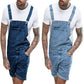 Denim Overall Lässig Verstellbare Träger